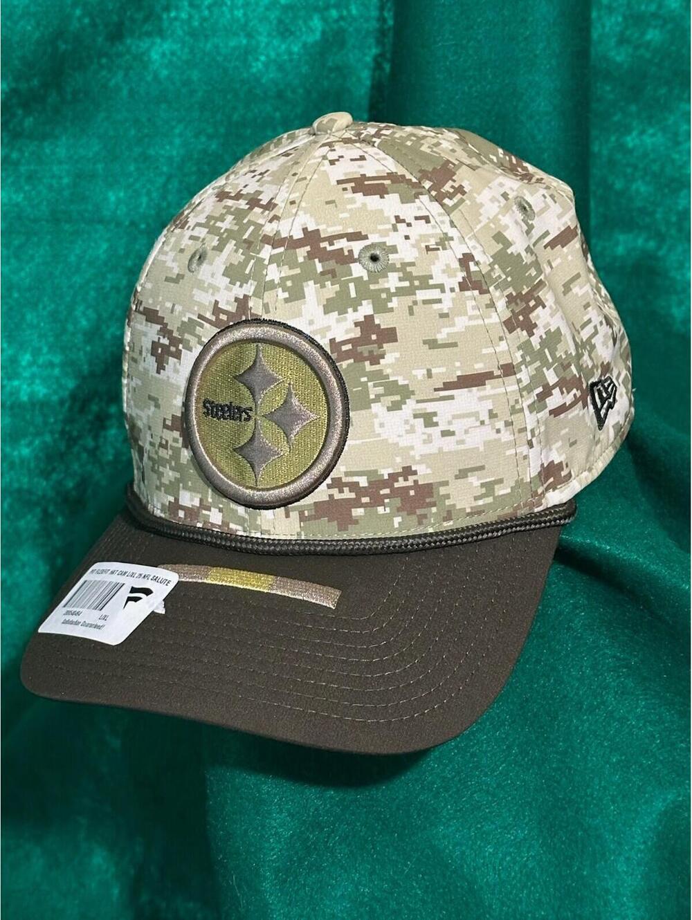 NFL Pittsburgh Steelers 2025 Salute 2 Service Digital Camo New Era 39THIRTY L/XL